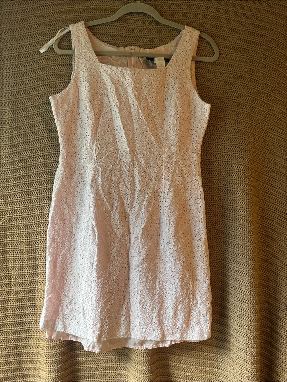 connected apparel Light Pink Lace Sheath Dress